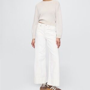 GAP Women's Cream Wide-Leg Jeans